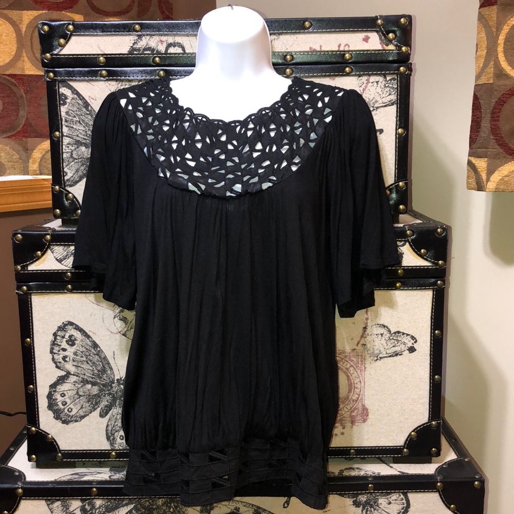 Couture Art Deco Cut-outs Blouse
